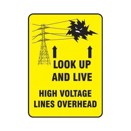 SAFETY SIGNS LOOK UP  LIVE HIGH MELC215XP